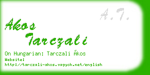 akos tarczali business card